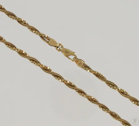 Kaulaketju, pituus 42cm, 585, paino 9,4g Paino: 9,4 g