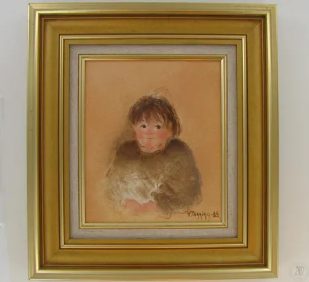 Maalaus levylle, signeeraus H.tönning-88, koko 185x155mm