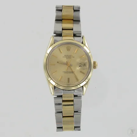 Teräsrannekello Rolex Oyster Perpetual Date, Superlative Chronometer Officially Certified, automaatti, rannekkeen numero 78353 19, 457, lasissa halkeama ja naarmuja, ranneke löystynyt, taulun Ø 34mm, hihnan pituus 164mm.