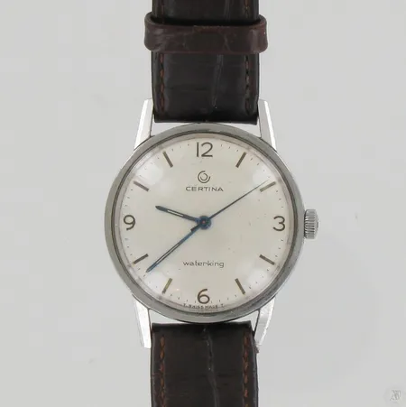 Teräsrannekello Certina Waterking, mekaaninen, 60-luvulta, kuoren tunnistenumero 5201 075, 6333615, taulun Ø 34mm, pieniä käytön jälkiä.