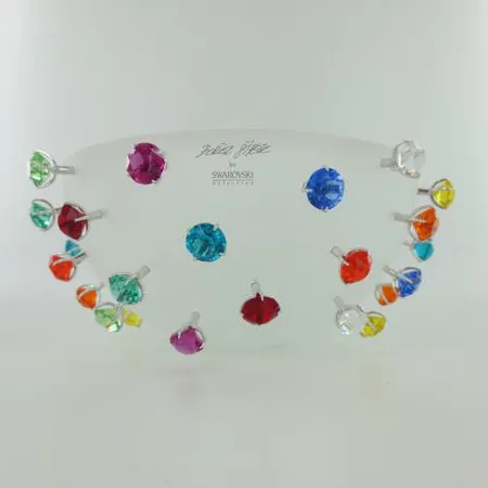 Lasikulho Swarovski selection, design Boris Sipek, korkeus 95mm, leveys 190mm.