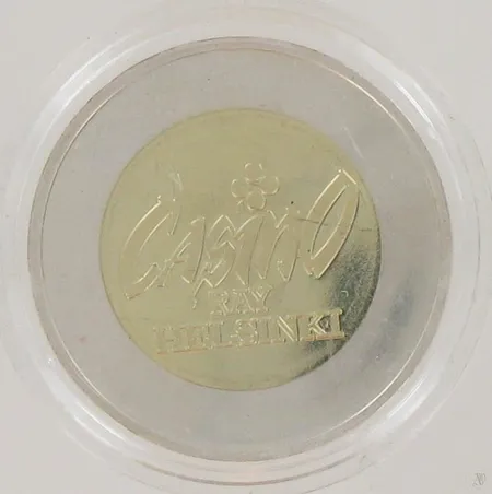 Kulta- ja hopeajetoni RAY, 585 ja 925, paino 6,25 ja 5,9g, laatikko ja takuutodistus Paino: 12,2 g