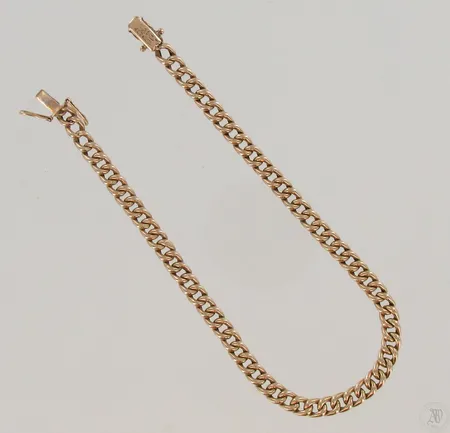 Panssariranneketju, pituus 235mm, päätylenkit venyneet, 585, paino 8,5g Paino: 8,5 g