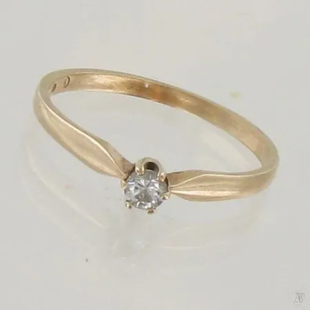 Timanttisormus 1xn.0.11ct, koko 17¼, 585, paino 1,3g Paino: 1,3 g
