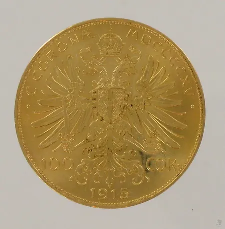 Kultaraha 100 corona Itävalta, 900, paino 33,8g Paino: 33,8 g