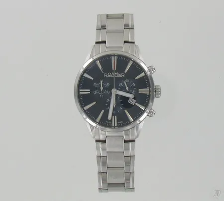Teräsrannekello Roamer, quartz, taulun Ø 39mm, rannekkeen pituus 150mm