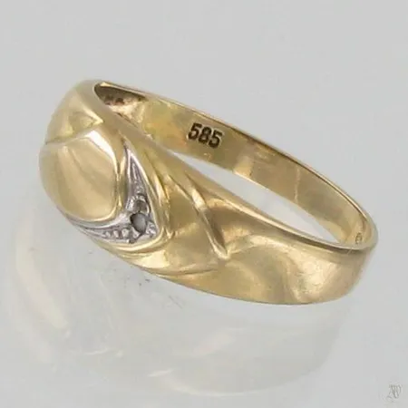 Timanttisormus 1xn.0.005ct, koko 15½, 585, paino 1,5g Paino: 1,5 g