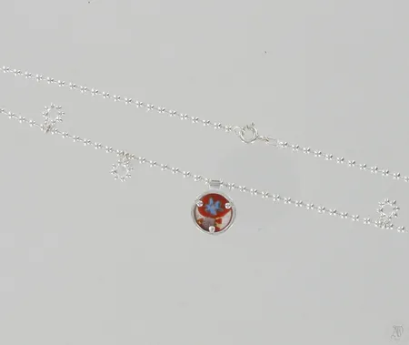 Kaulakoru, Millefiori Kalevala Koru, pituus 45cm, 925br, paino 16,4g Paino: 16,4 g