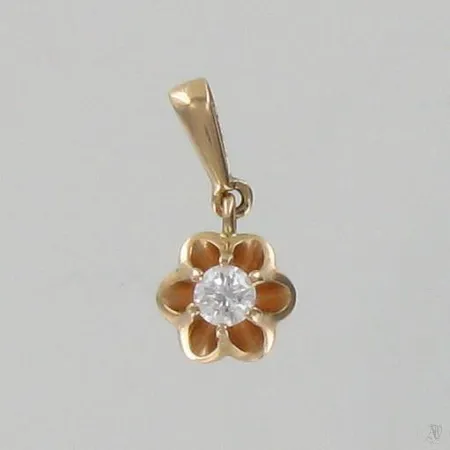 Timanttiriipus 1xn.0.16ct, korkeus 16mm, 585, paino 1,0g Paino: 1   g