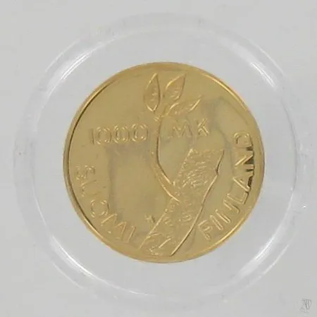 Kultaraha, Itsenäisyyden 80-vuotisjuhlaraha, vuodelta 1997, 900, paino 8,64g Paino: 8,6 g