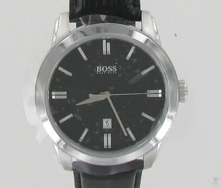 Teräsrannekello Boss, taulun Ø 44mm, hihnan pituus 245mm, uutta vastaava, laatikossa