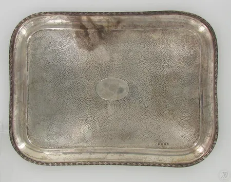 Tarjotin, kaiverettu, koko 300x225mm, Britannia, 925, paino 501,2g Paino: 501,2 g