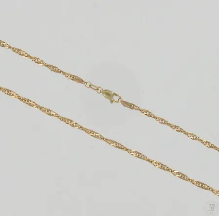 Kaulaketju, pituus 46cm, 585, paino 6,2g Paino: 6,2 g