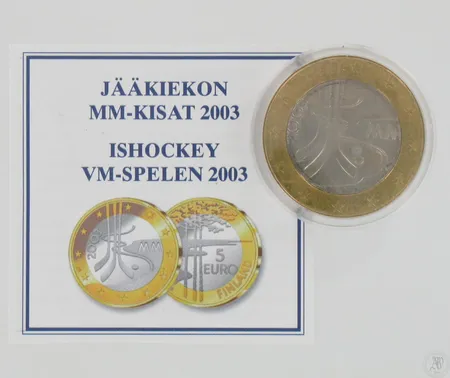 Juhlaraha, Jääkiekon MM-kisat 2003, 5 Euroa, 'Jutin vitonen'