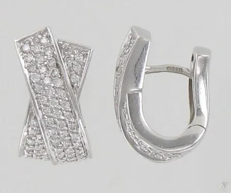 Timanttikorvakorut 124xn.0.005-0.01ct, korkeus 17mm, 585 valkokulta, paino 8,8g Paino: 8,8 g