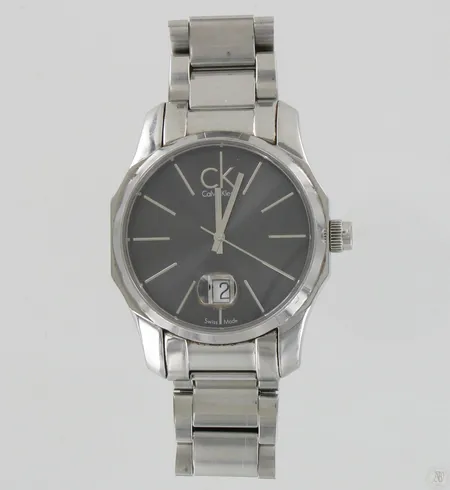 Teräsrannekello Calvin Klein, K77411 00, quartz, taulun Ø 44mm, hihnan pituus 170mm, paristo loppunut