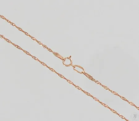 Singaporekaulaketju, pituus 44,5cm, 585, paino 1,8g Paino: 1,8 g