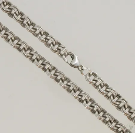 Kaulaketju, pituus 60cm, leveys 8mm, 925, paino 91,5g Paino: 91,5 g