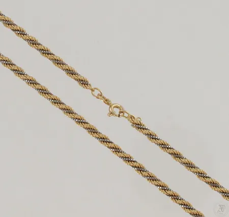 Cordell-kaulaketju, pituus 41,5cm, 585 kelta- ja valkokulta, 585, paino 8,6g Paino: 8,6 g