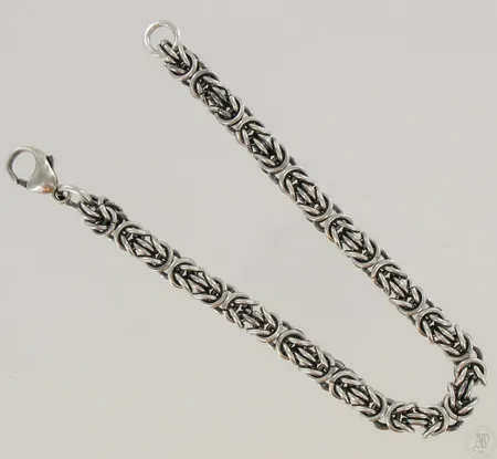 Kuningasranneketju, pituus 220mm, leveys 7mm, 925, paino 35,0g Paino: 35   g
