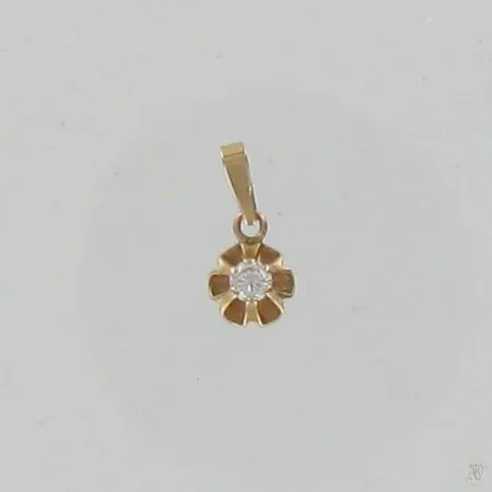 Timanttiriipus 1xn.0.10ct, korkeus 12mm, 585, paino 0,3g Paino: 0,3 g
