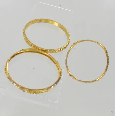 Kolme rannerengasta, Ø 65, 63 ja 61mm, 875, paino 36,6g Paino: 36,6 g