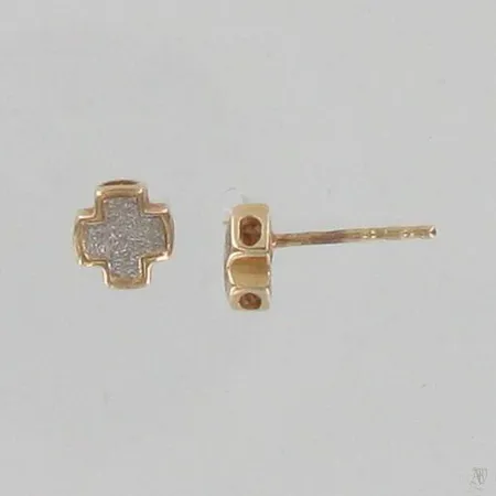 Korvanapit, taustat puuttuvat, korkeus 8mm, 585 kelta- ja valkokulta, paino 1,6g Paino: 1,6 g