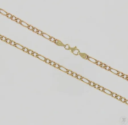 Figaro-kaulaketju, pituus 52cm, 585, paino 6,5g Paino: 6,5 g