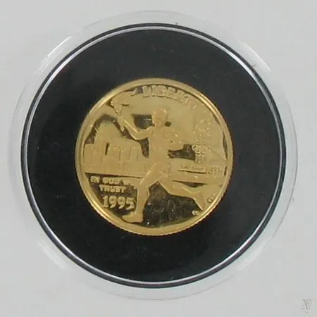Kultaraha, Atlantan olympialaiset 1996, 5 dollaria, 900, paino 8,4g Paino: 8,4 g