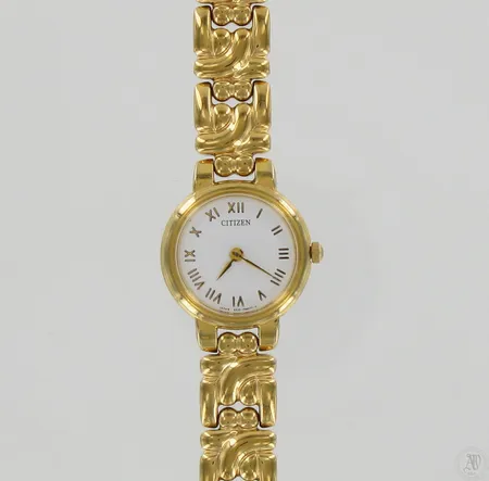Teräsrannekello Citizen, quartz, taulun Ø 21mm, hihnan pituus 170mm, paristo loppunut
