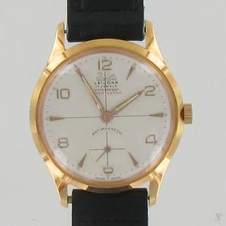 Teräsrannekello Leijona Super Extra, mekaaninen, taulun Ø 36mm, hihnan pituus 220 mm
