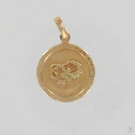Horoskooppiriipus, kaiverettu, Ø 16mm, 585, paino 0,7g Paino: 0,7 g