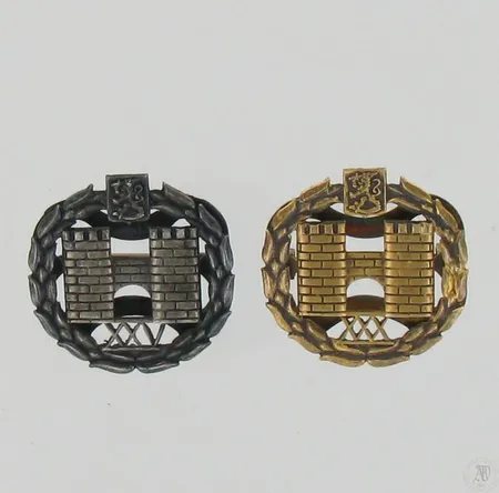 Kaksi rintamerkkiä, Ø 33mm, 813, paino 13,3g Paino: 13,3 g