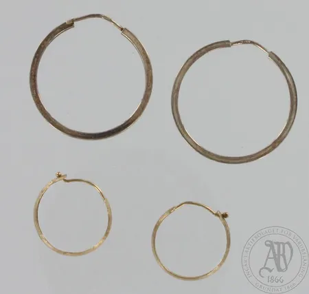 Kahdet korvarenkaat, Ø 15mm ja 25mm, 830, paino 0,5 ja 1,3g Paino: 1,8 g