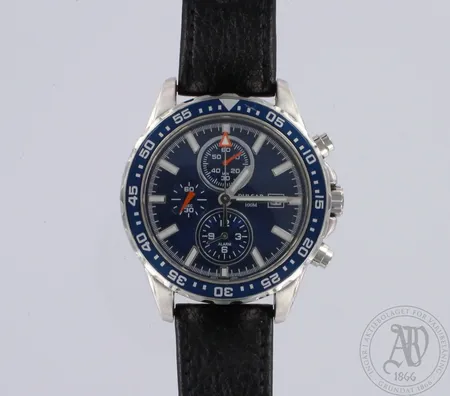 Miesten teräsrannekello Pulsar ym62-x228, nahkarannekkeella, taulun Ø 42mm