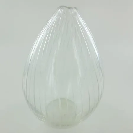 Lasimaljakko, viivahiottu \'sipuli\', design Tapio Wirkkala, korkeus 110mm