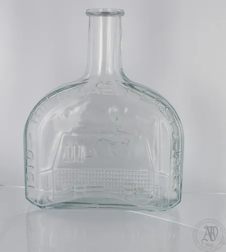 Riihimäen lasin 75v juhlapullo 1910-1985, korkeus 190mm