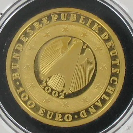 Kultaraha 100 euroa, Saksa, 999, paino 15,5g Paino: 15,5 g