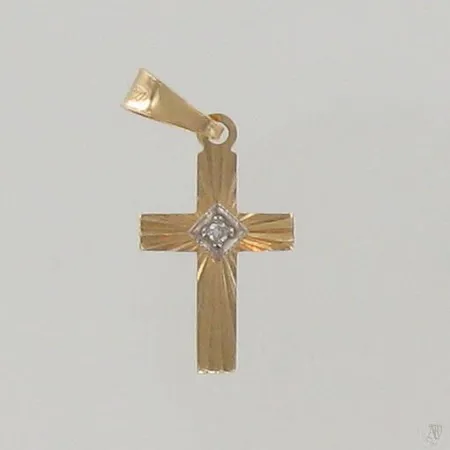 Ristiriipus timantilla 1xn.0.005ct, 585, paino 0,4g Paino: 0,4 g