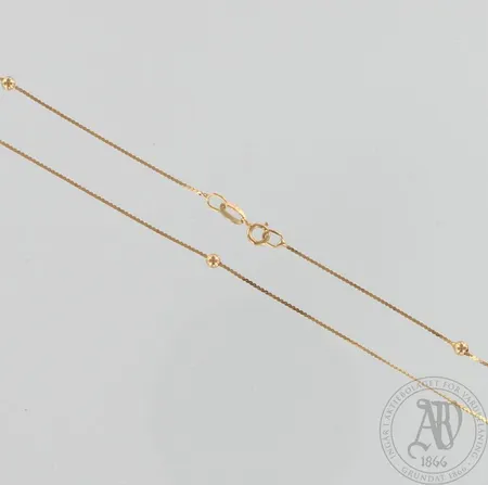 Kaulaketju, pituus 49cm, 585, paino 1,4g Paino: 1,4 g