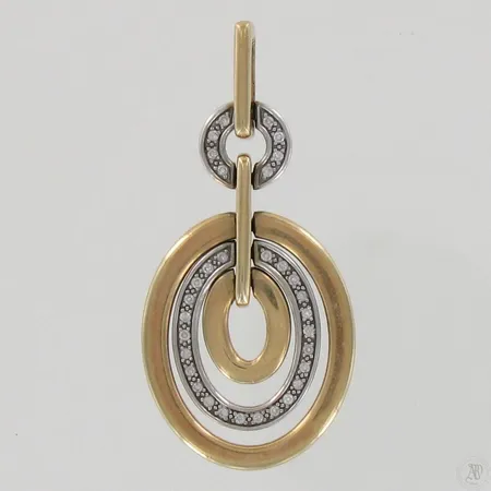 Timanttiriipus 30xn.0.005ct, korkeus 45mm, 585 kelta- ja valkokulta, paino 11,4g Paino: 11,4 g