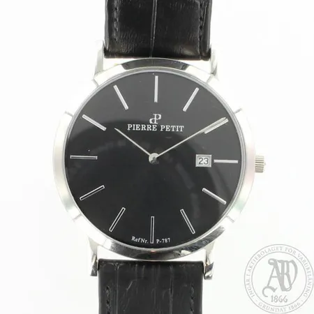 Teräsrannekello Pierre Petit P-787, Ø 38mm, quartz, nahkaranneke