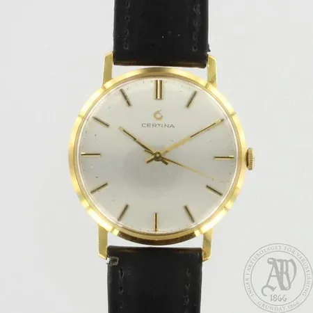 Kultarannekello, Certina 25-66, Ø 34mm, 17 jewels, 750br, paino 31,4g Paino: 31,4 g