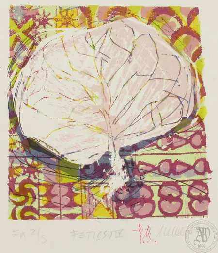 Etsaus, Tapani Mikkonen, signeeraus 2/5 FETISSI IV, koko 14x16cm. Tekijänoikeuslain mukainen jälleenmyyntikorvaus 5%, johon lisäämme voimassa olevan alv:n mikäli viimeineinen huutohinta ylittää 255,0 euroa.