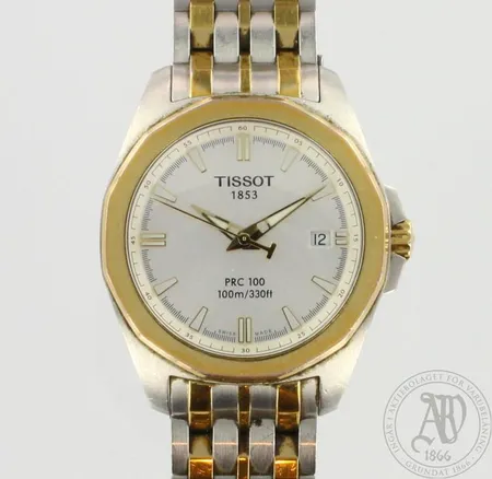 Teräsrannekello Tissot PRC 100, Ø 40mm, teräsranneke, pituus 220mm, quartz, paristo loppumaisillaan