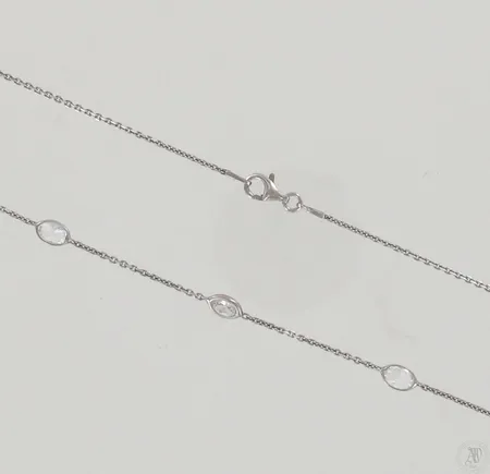 Kivikaulaketju, pituus 43,5cm, 925br, paino 3,8g Paino: 3   g