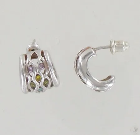 Kivikorvakorut, korkeus 15mm, 925br, paino 6,9g Paino: 6,9 g