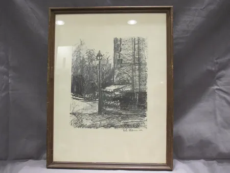 Kehystetty vedos, Ester Helenius 1920, koko 22x27cm. Ota yhteys panttilainaamoon kuljetusmaksusta sopimiseksi.