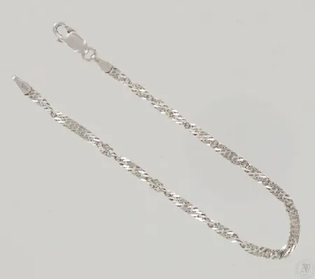 Ranneketju, pituus 180mm, 925, paino 2,7g Paino: 2,7 g