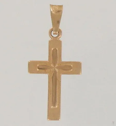 Ristiriipus, korkeus 25mm, kaiverrettu, 585, paino 0,6g Paino: 0,6 g